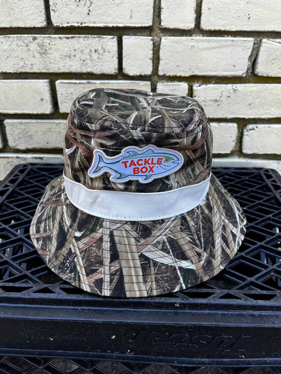 Tackle Box Retro Fish Bucket Hat - Camo