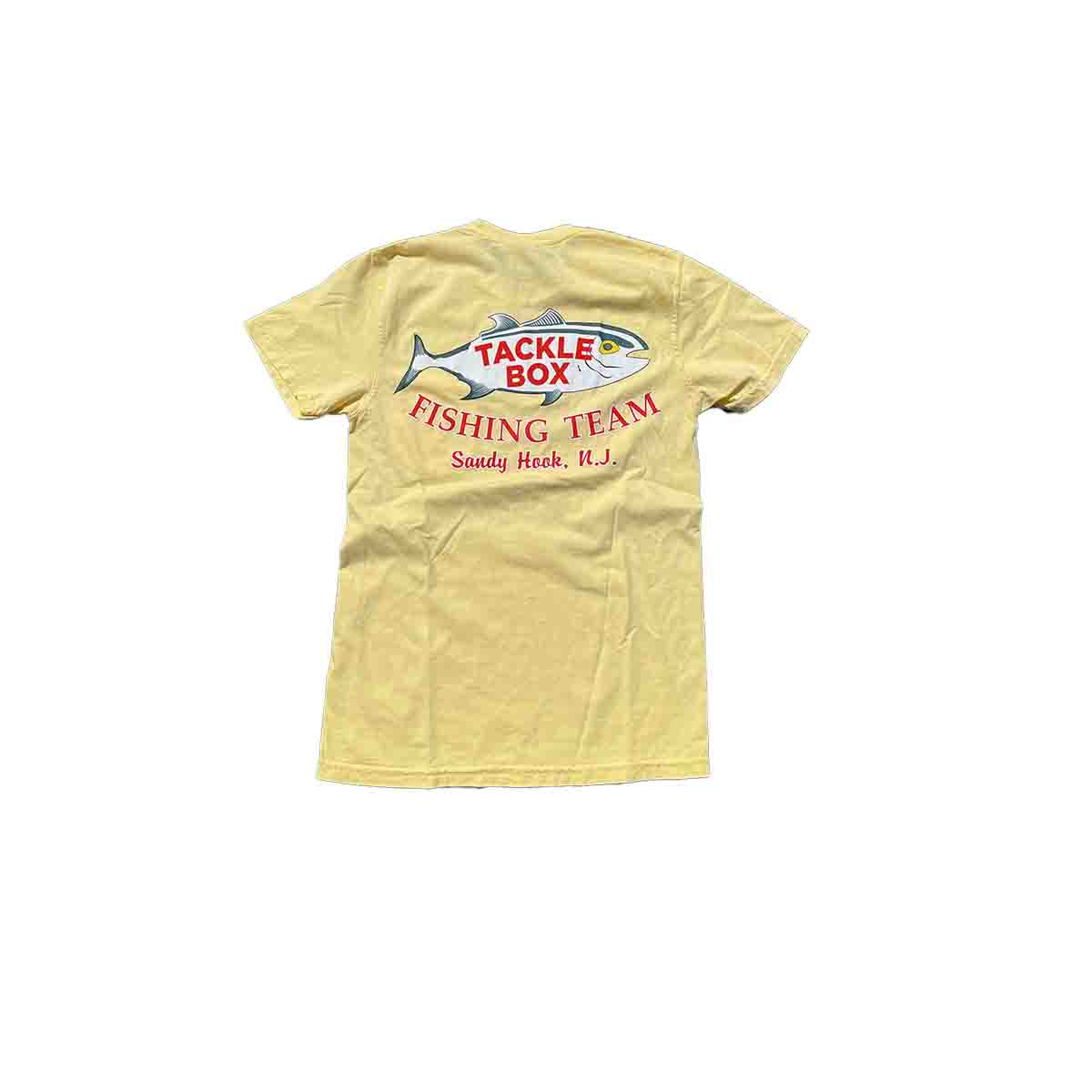 Tackle Box Pocket Tee Retro Logo - Pale Yellow