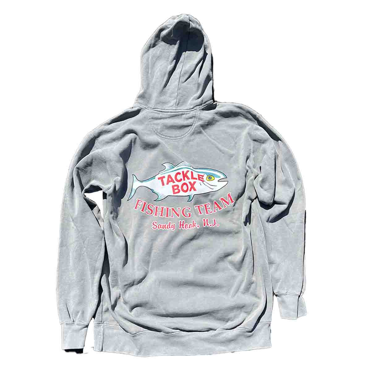 Tackle Box Hoodie Retro Logo - Grey