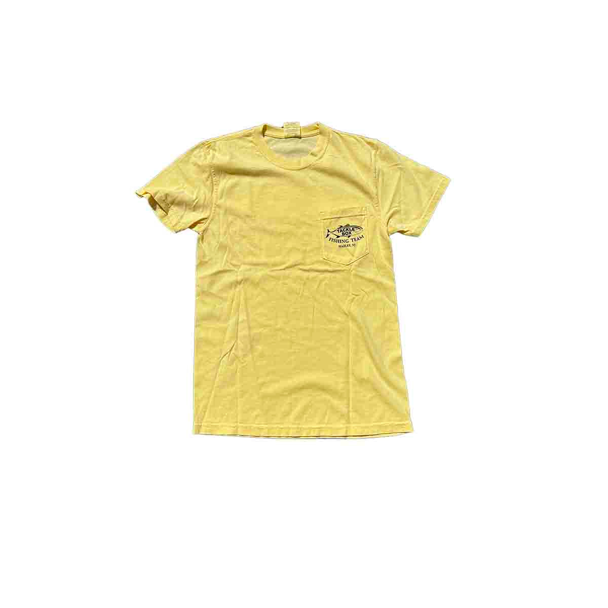 Tackle Box Pocket Tee Retro Logo - Pale Yellow