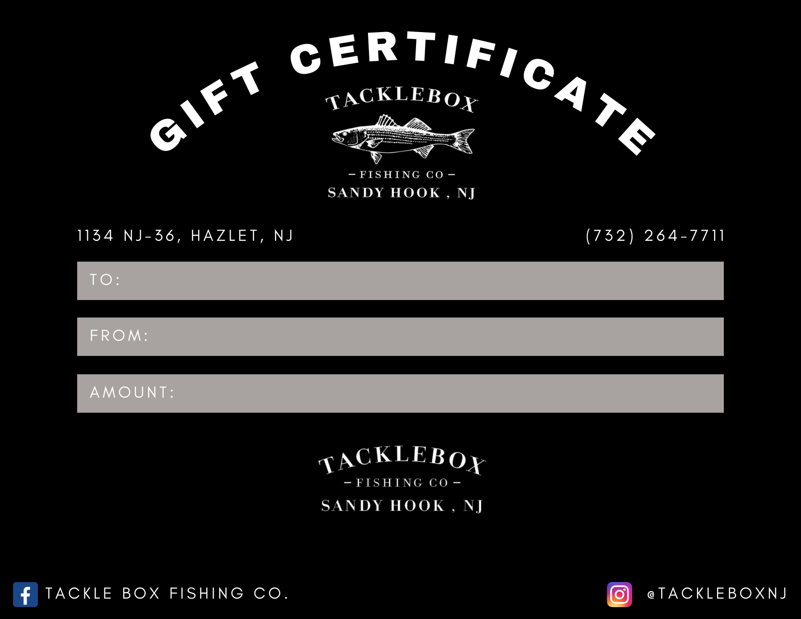 732 tackle box $100 Gift Card – Tackle Box NJ