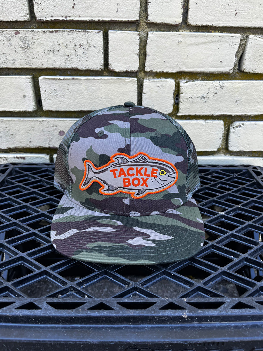 Fish Hat Rack Tackle Box Retro Fish Hat - Camo – Tackle Box NJ