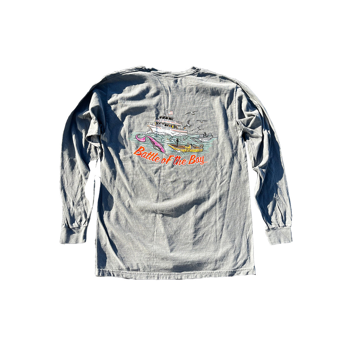 Tackle Box x Fish, or Die Bait Co Battle of the Bay L/S Tee - Grey