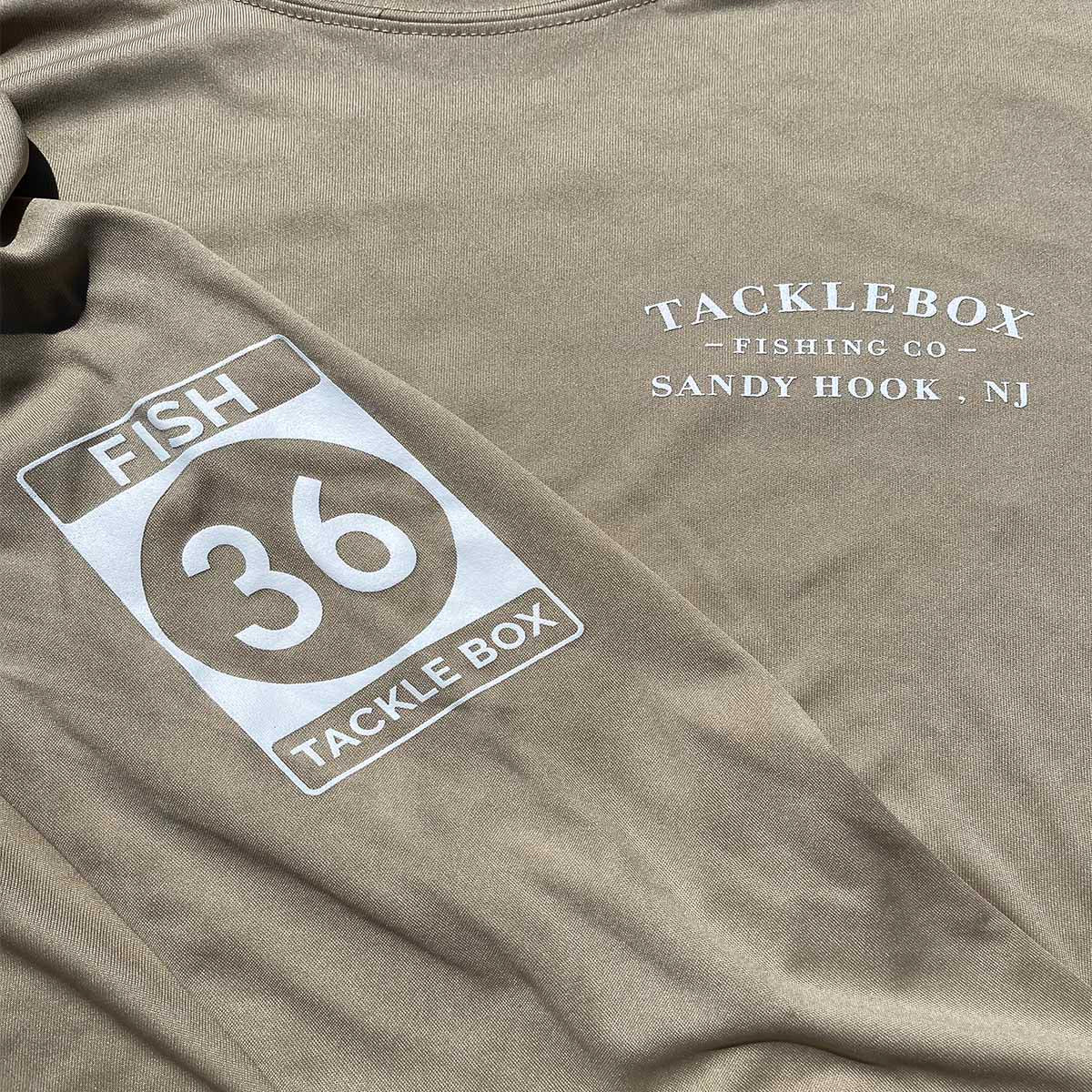 Tackle Box Fish 36 SPF Long Sleeve Tee - Sand