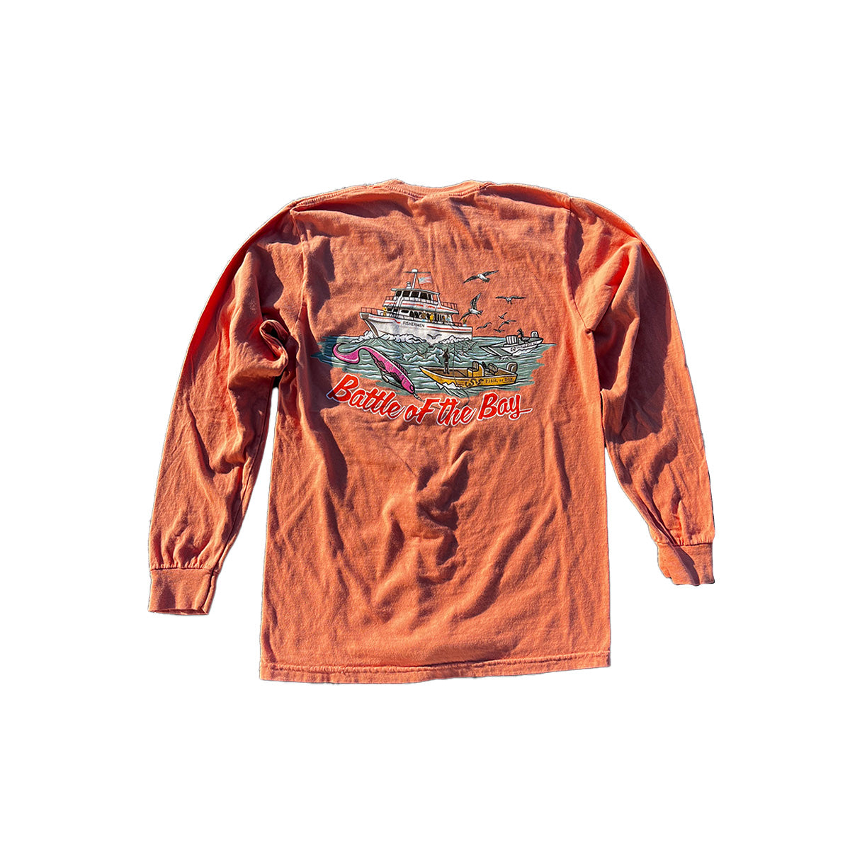 Tackle Box x Fish, or Die Bait Co Battle of the Bay L/S Tee - Terracotta