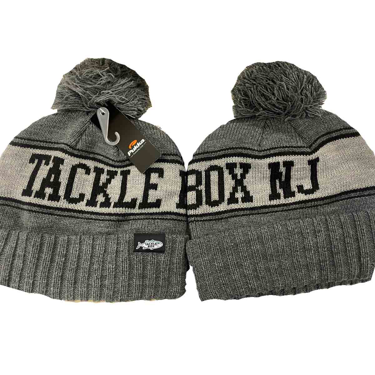 Tackle Box Pom Beanie - Charcoal Heather / Black